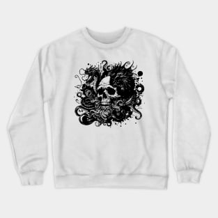 gothic skull with a dragon Crewneck Sweatshirt